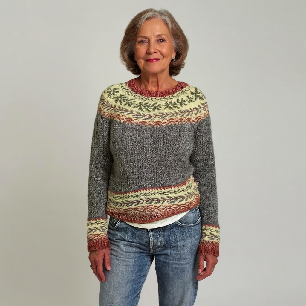 Frances | Grey Heritage Nordic Jumper