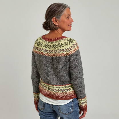 Frances | Grey Heritage Nordic Jumper