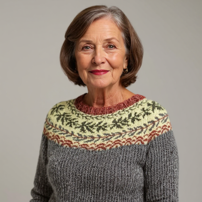 Frances | Grey Heritage Nordic Jumper