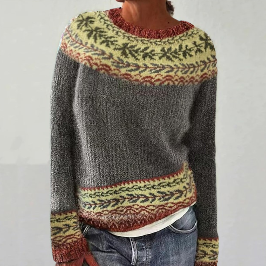 Frances | Grey Heritage Nordic Jumper
