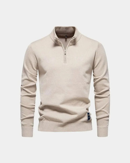 Frederick | Green Quarter-Zip Jumper