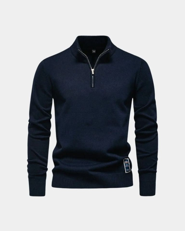 Frederick | Green Quarter-Zip Jumper