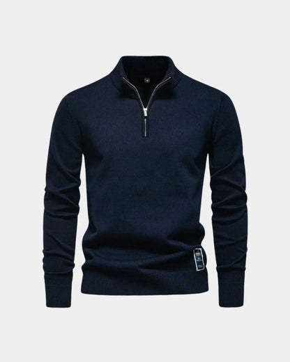 Frederick | Green Quarter-Zip Jumper