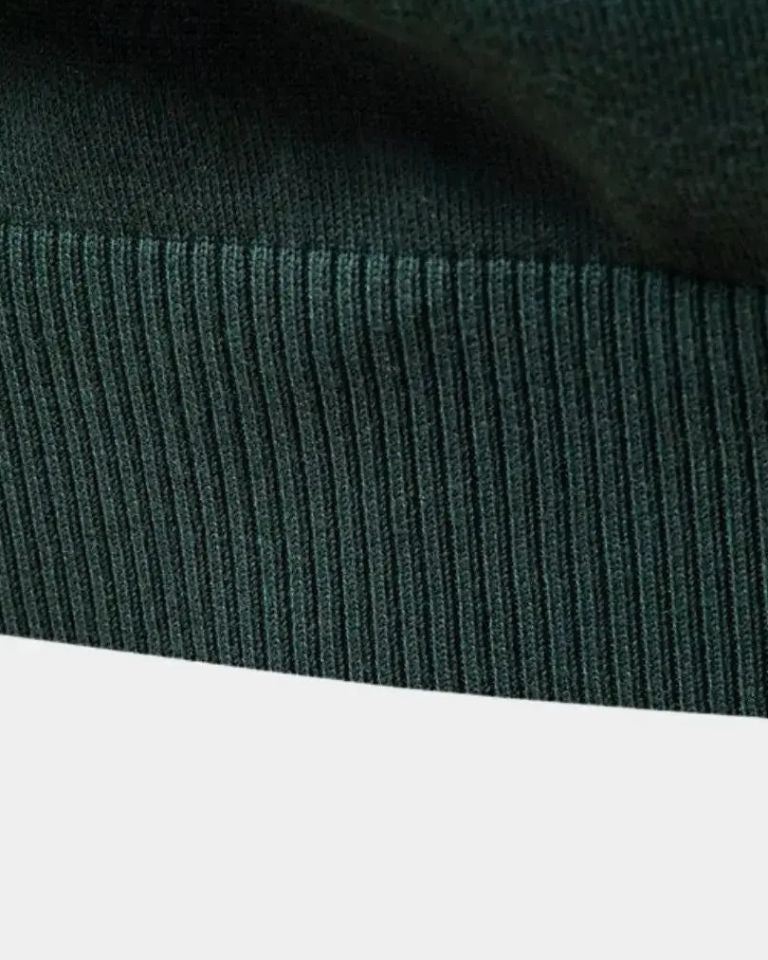 Frederick | Green Quarter-Zip Jumper