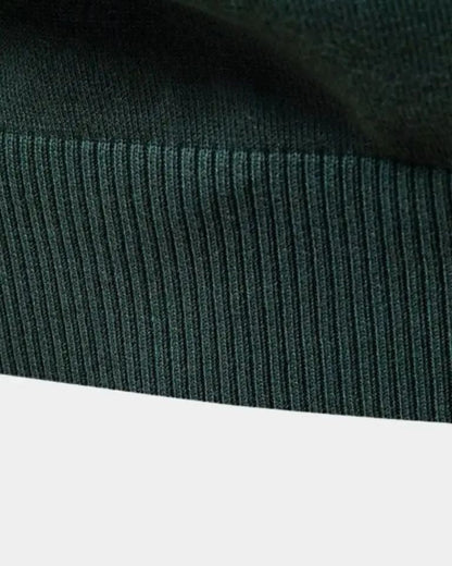Frederick | Green Quarter-Zip Jumper