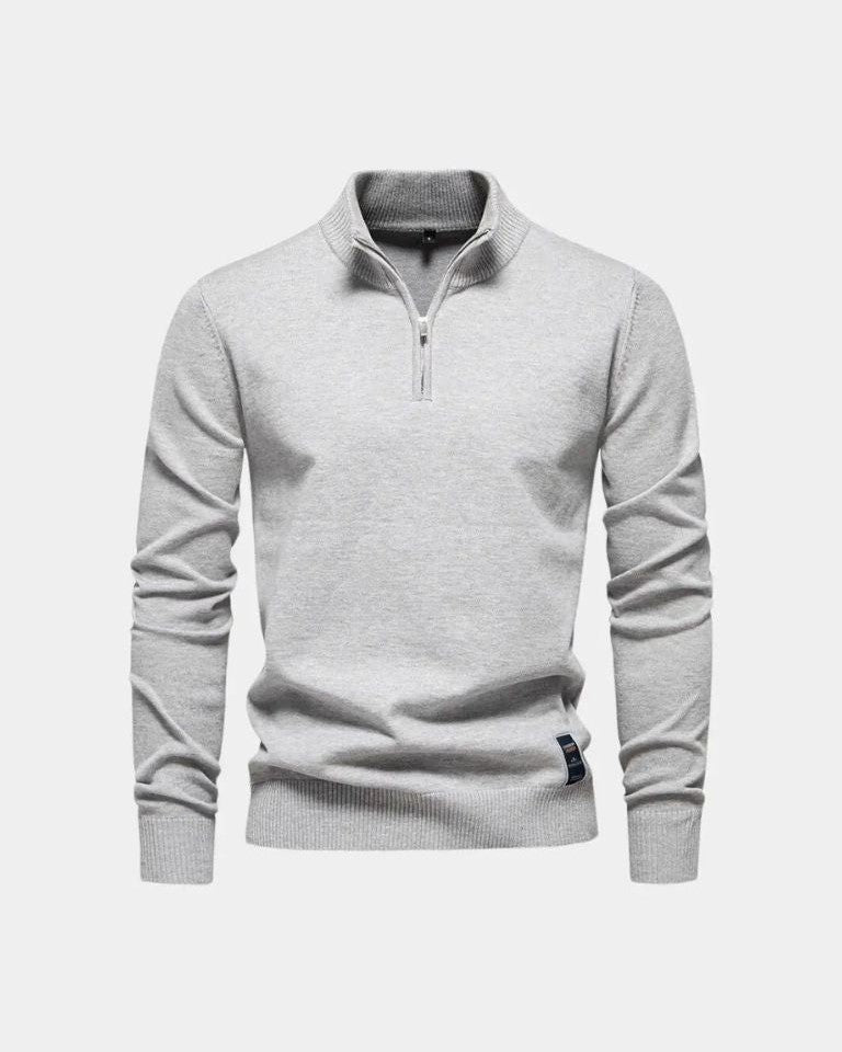 Frederick | Green Quarter-Zip Jumper