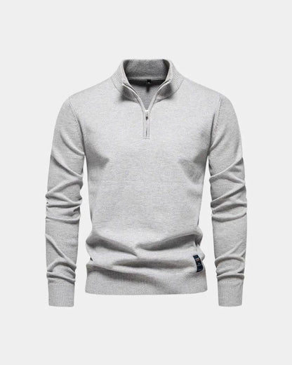Frederick | Green Quarter-Zip Jumper