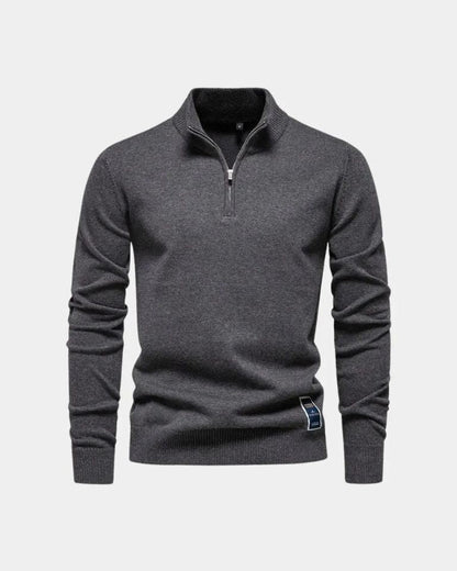 Frederick | Green Quarter-Zip Jumper