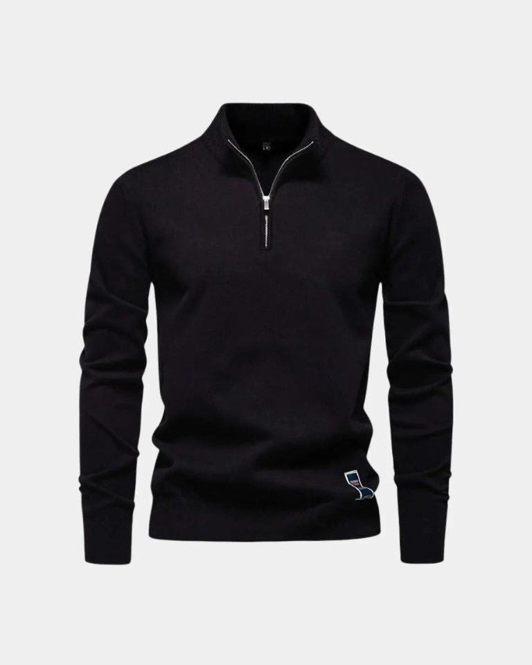 Frederick | Green Quarter-Zip Jumper