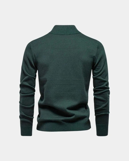 Frederick | Green Quarter-Zip Jumper