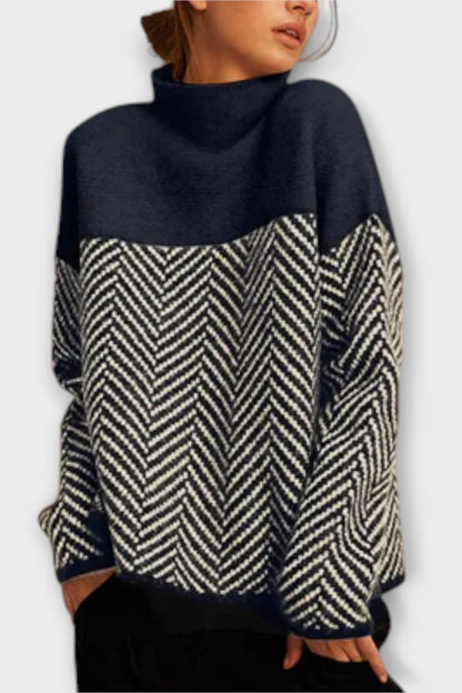 Freya | Camel Herringbone Jumper