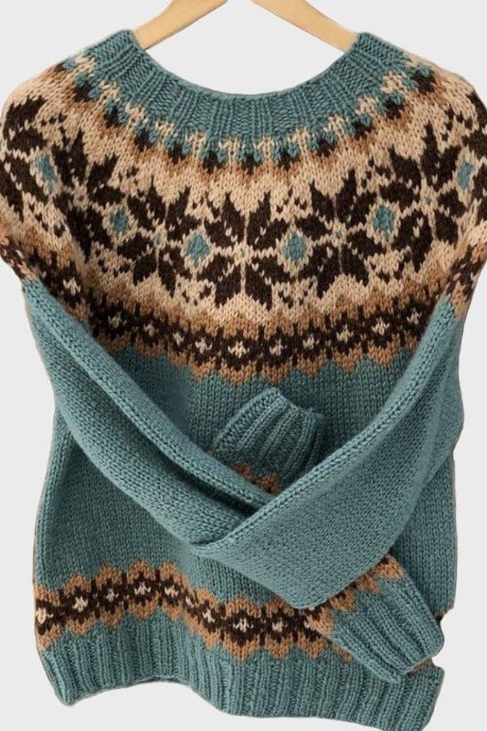 Freya | Teal Fair Isle Jumper