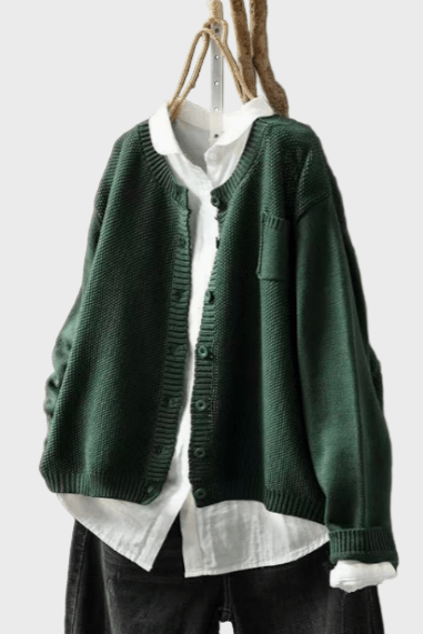 Freda | Rust Red Relaxed Cardigan