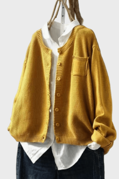 Freda | Rust Red Relaxed Cardigan