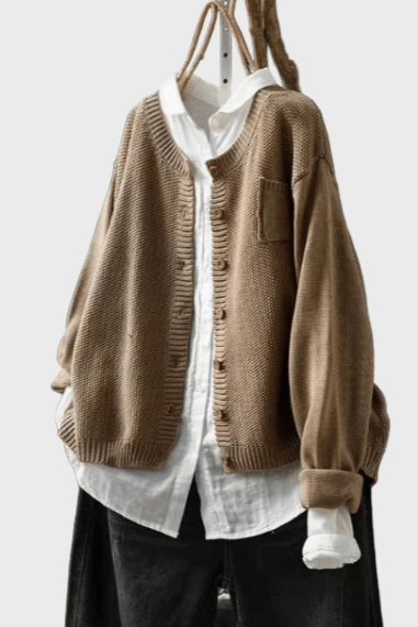 Freda | Rust Red Relaxed Cardigan