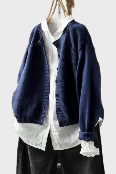 Freda | Rust Red Relaxed Cardigan