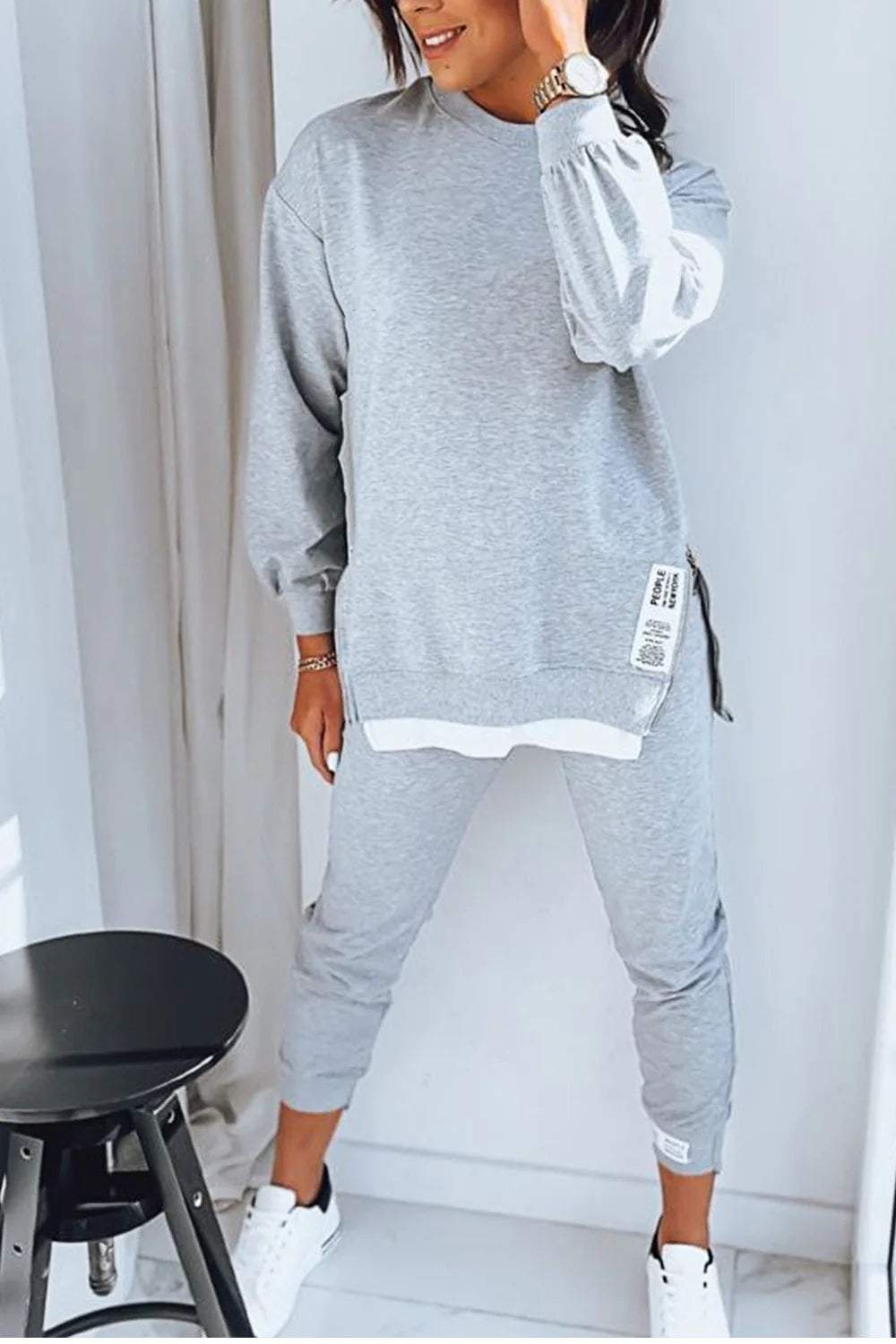 Freda | Layered Sweatshirt & Jogger Set