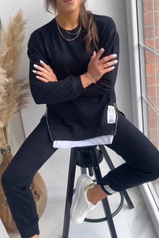 Freda | Layered Sweatshirt & Jogger Set