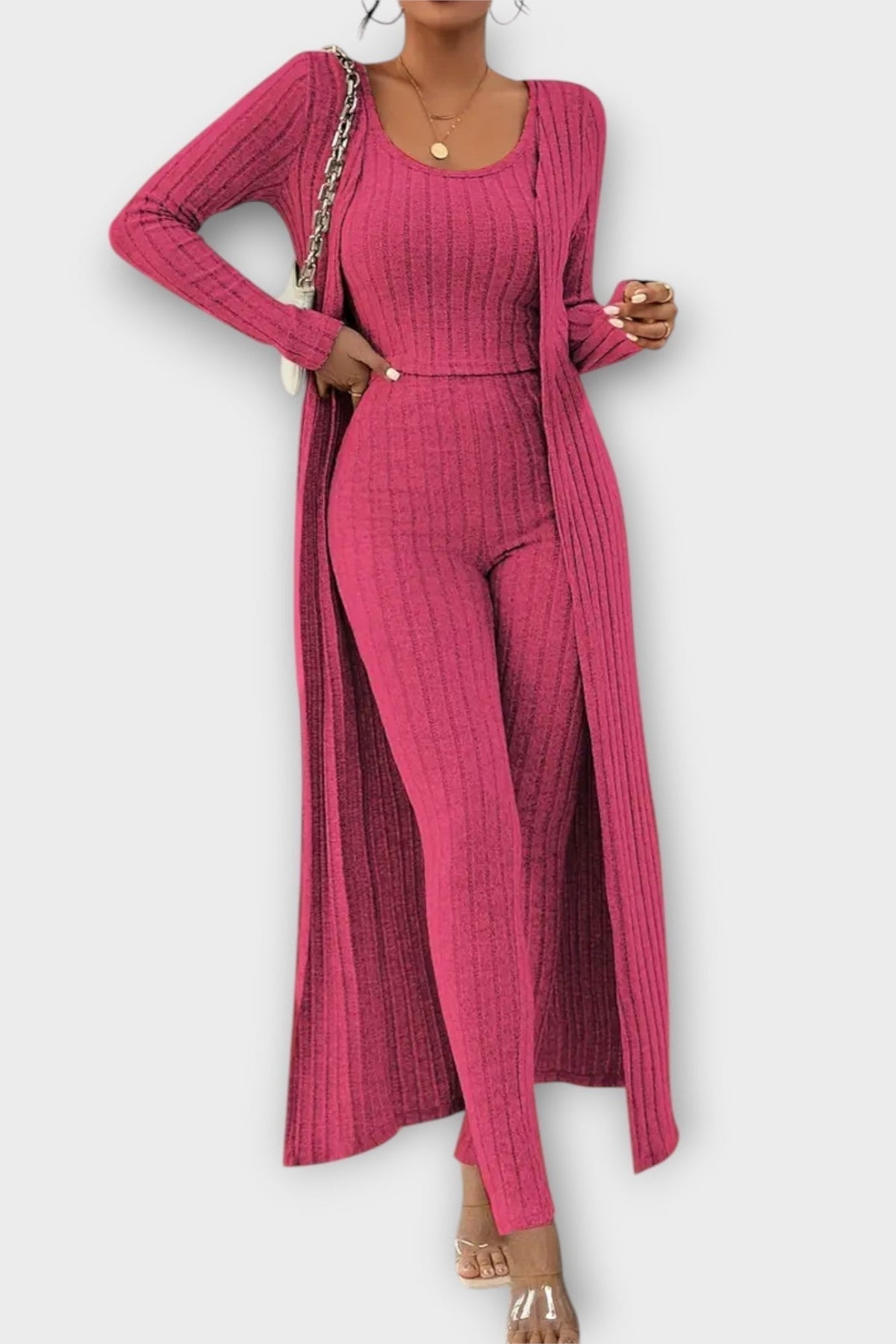 Freda | Ribbed Long-Sleeve Jumpsuit