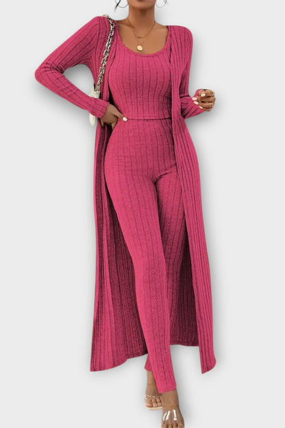 Freda | Ribbed Long-Sleeve Jumpsuit