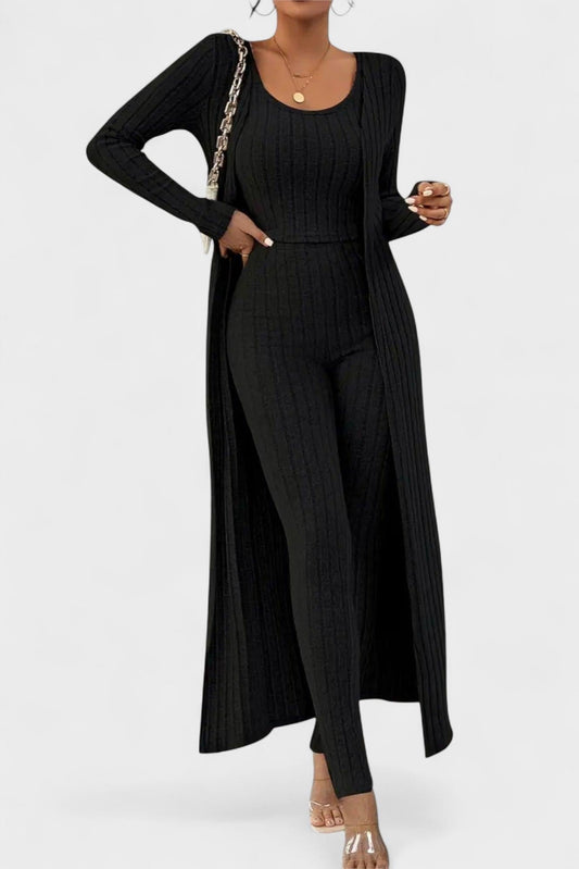 Freda | Ribbed Long-Sleeve Jumpsuit