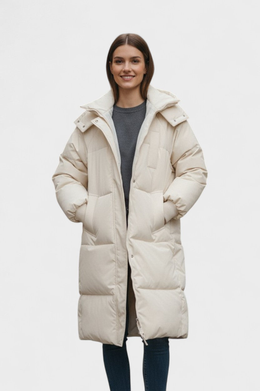 Gabrielle | Black Hooded Puffer Coat