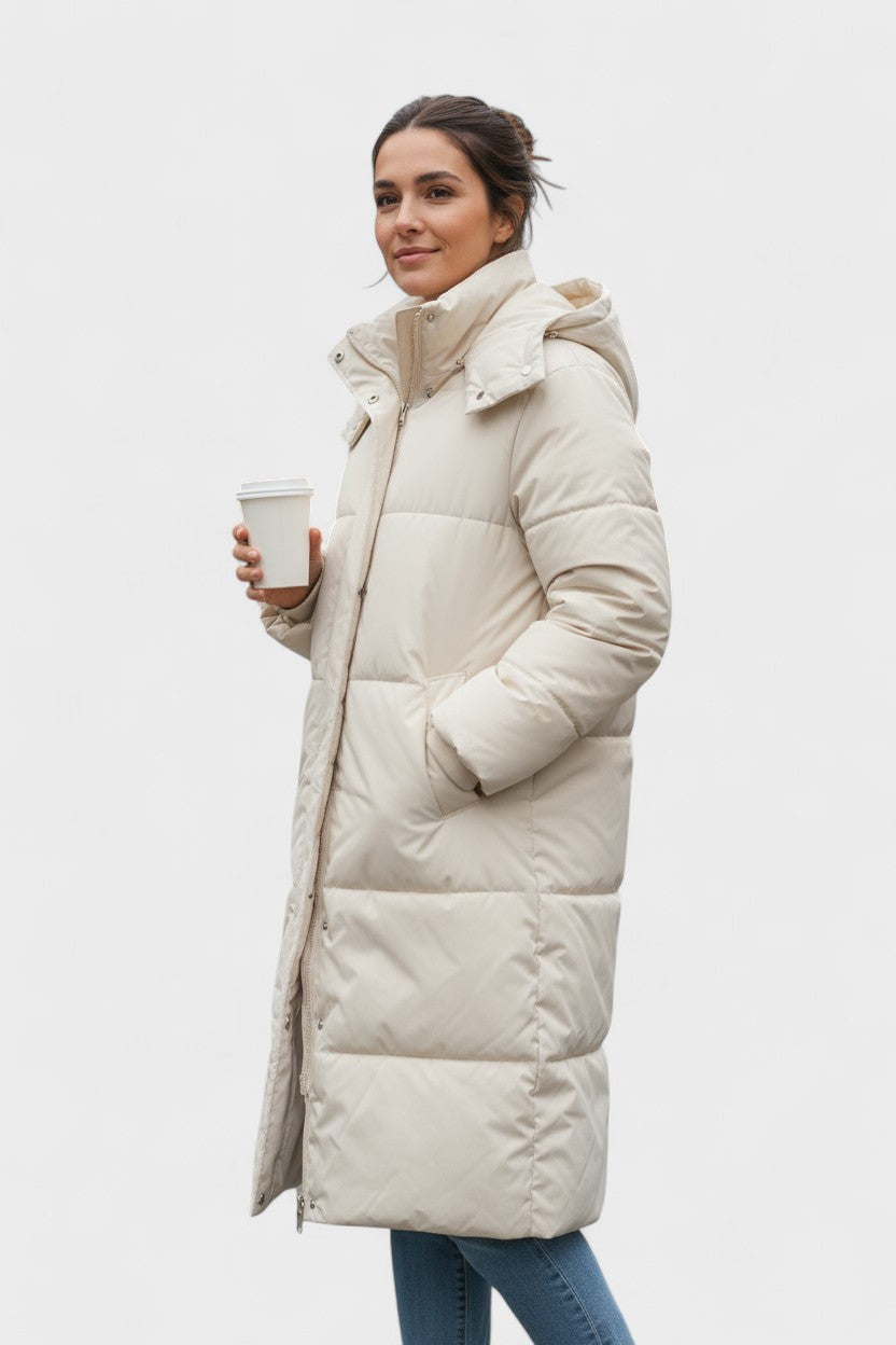 Gabrielle | Black Hooded Puffer Coat