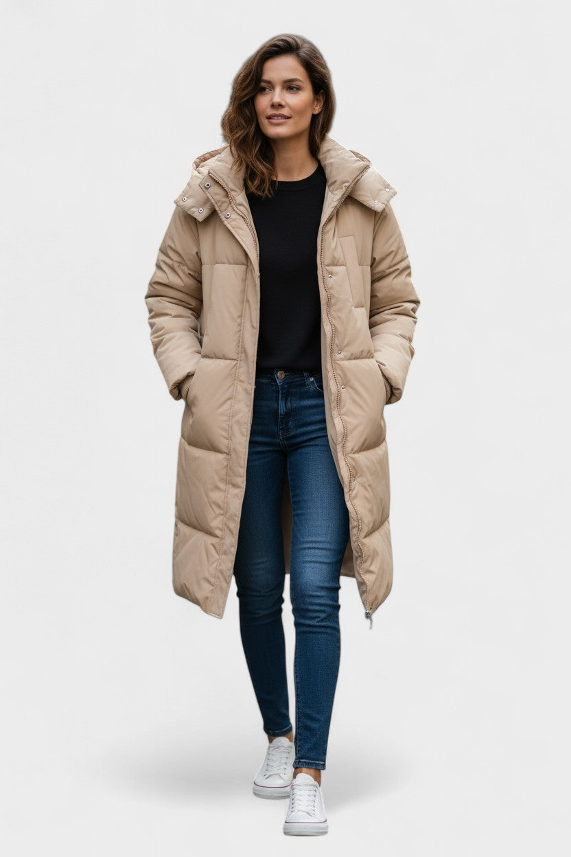 Gabrielle | Black Hooded Puffer Coat