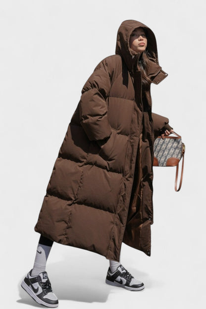 Gabrielle | Black Hooded Puffer Coat