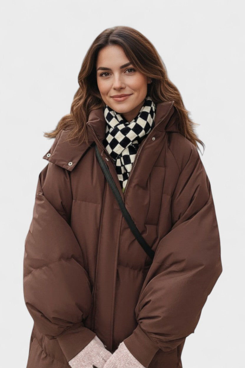 Gabrielle | Black Hooded Puffer Coat