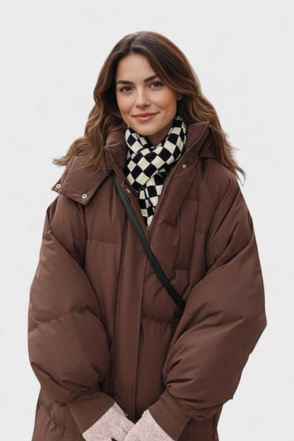 Gabrielle | Black Hooded Puffer Coat