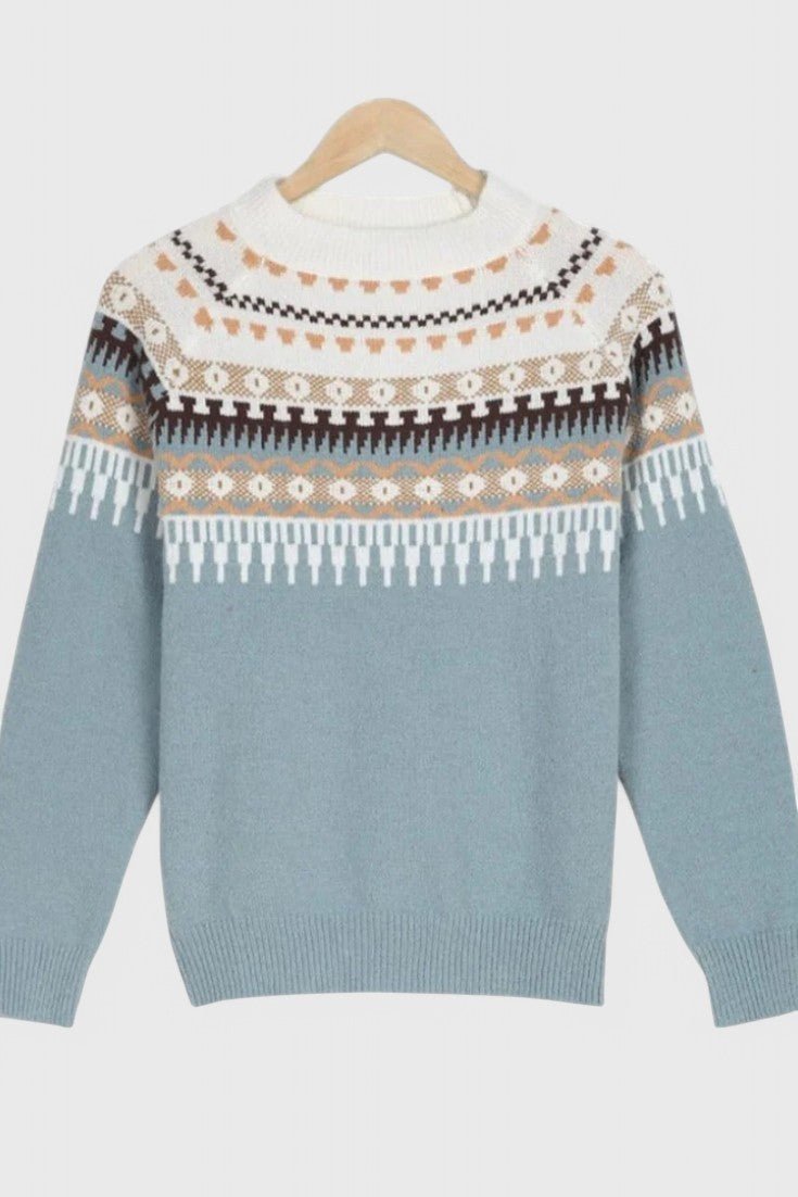 Gemma | Sage Fair Isle Jumper