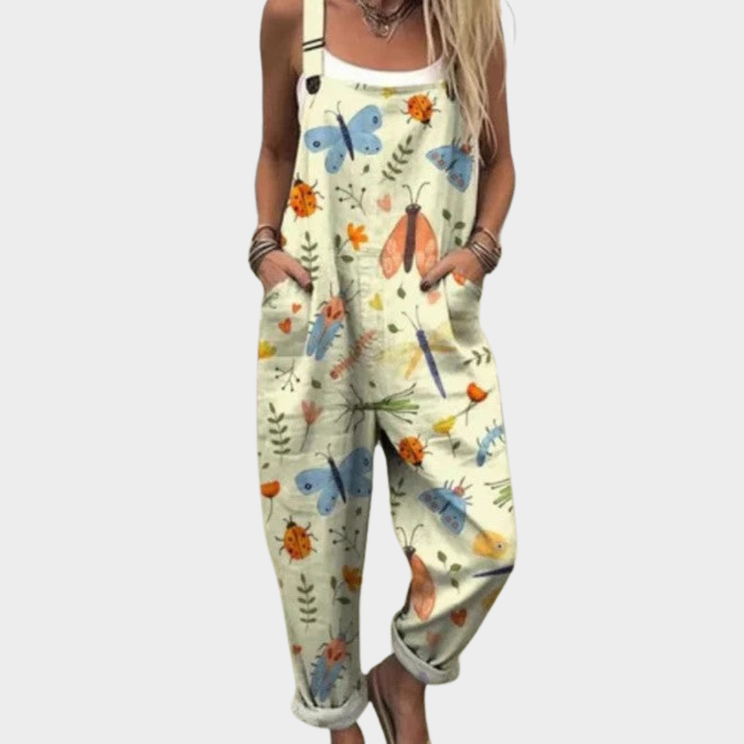 Isabel | Butterfly & Floral Dungarees