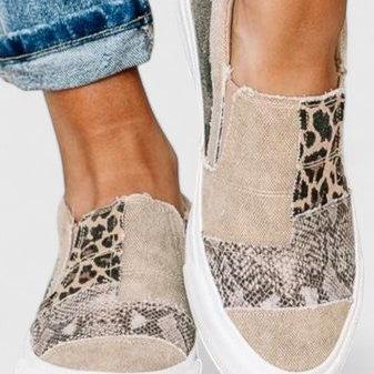 Gail | Patchwork Print Slip-On Shoes