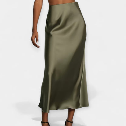 Gina | Satin-Feel Maxi Skirt