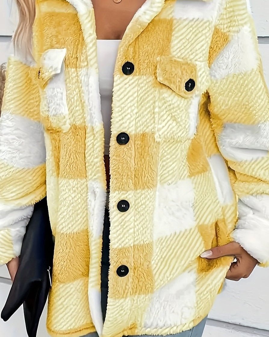 Gina | Checked Fleece Jacket