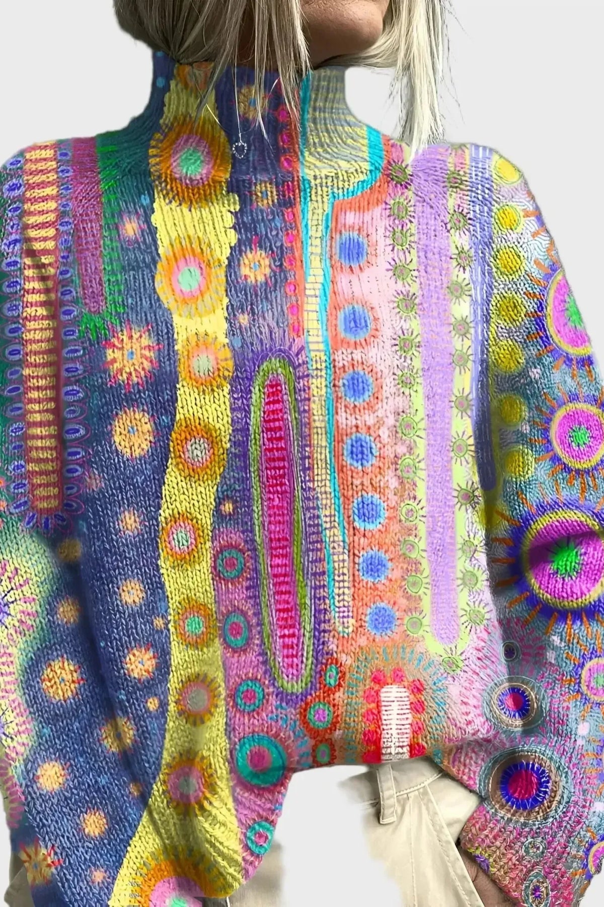 Gina | Colourful Bohemian Knit Jumper