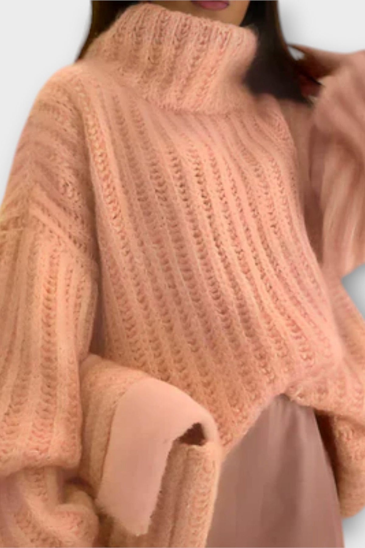 Grace | White Textured Knit Jumper