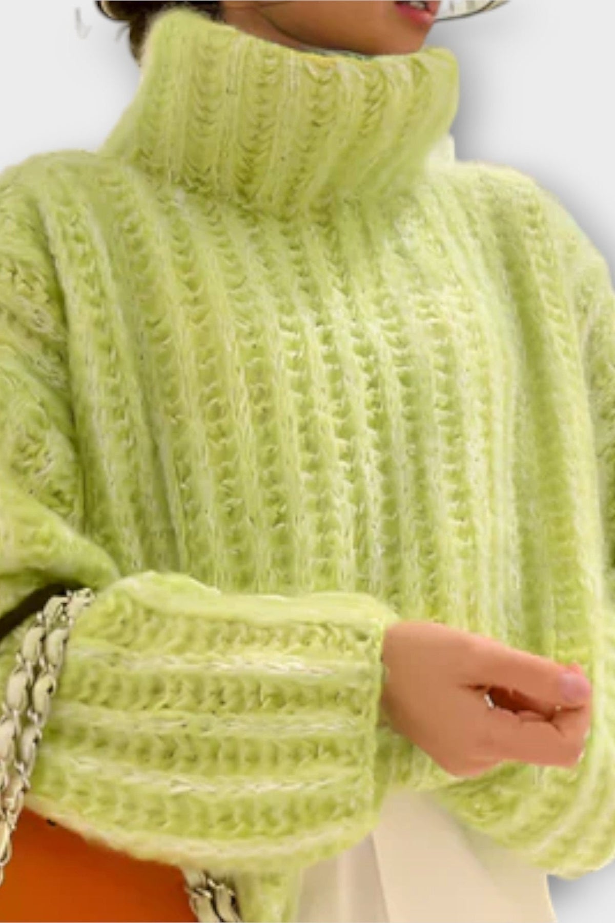 Grace | White Textured Knit Jumper