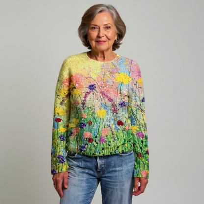 Grace | Floral Meadow Knit Jumper