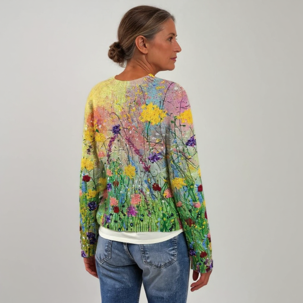 Grace | Floral Meadow Knit Jumper