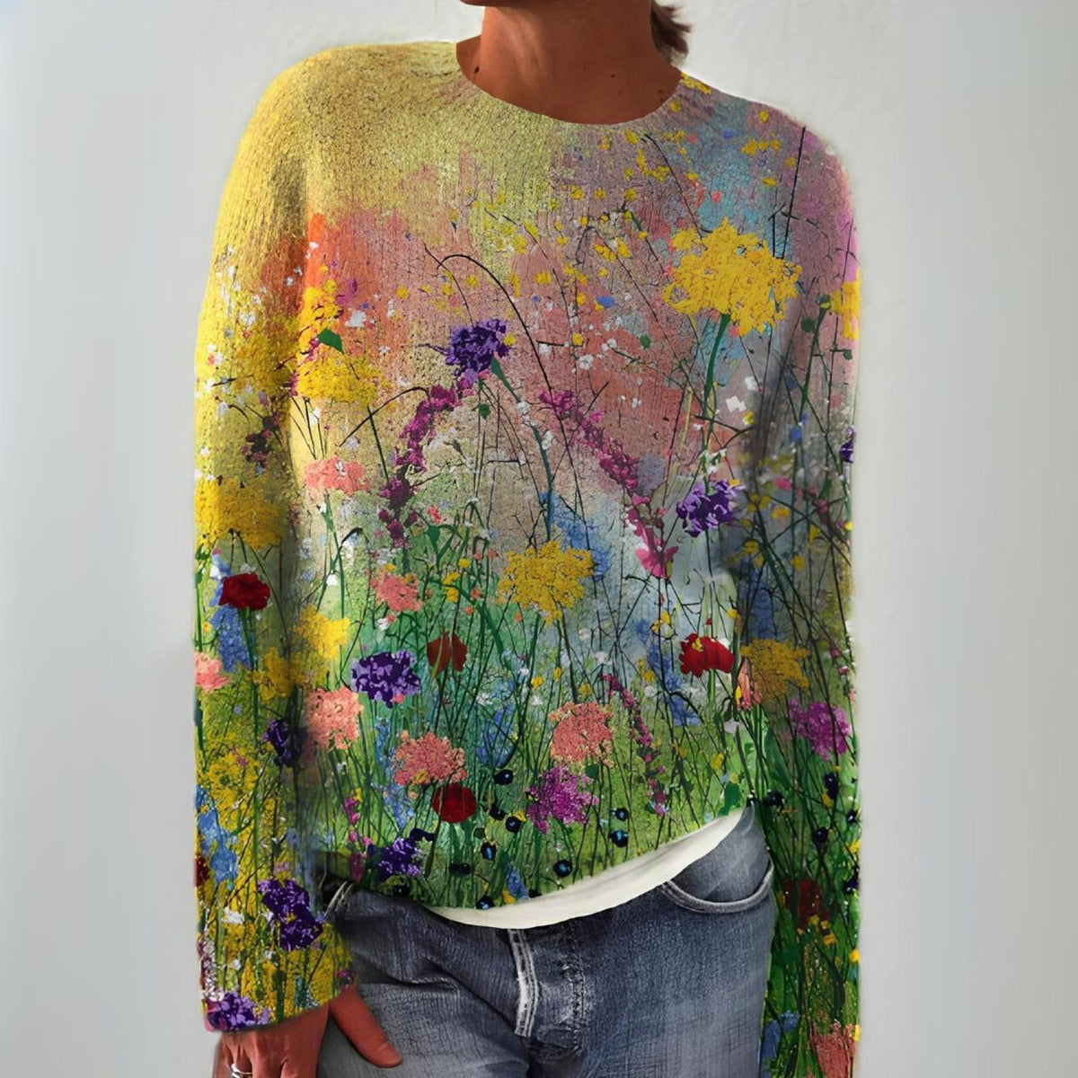 Grace | Floral Meadow Knit Jumper