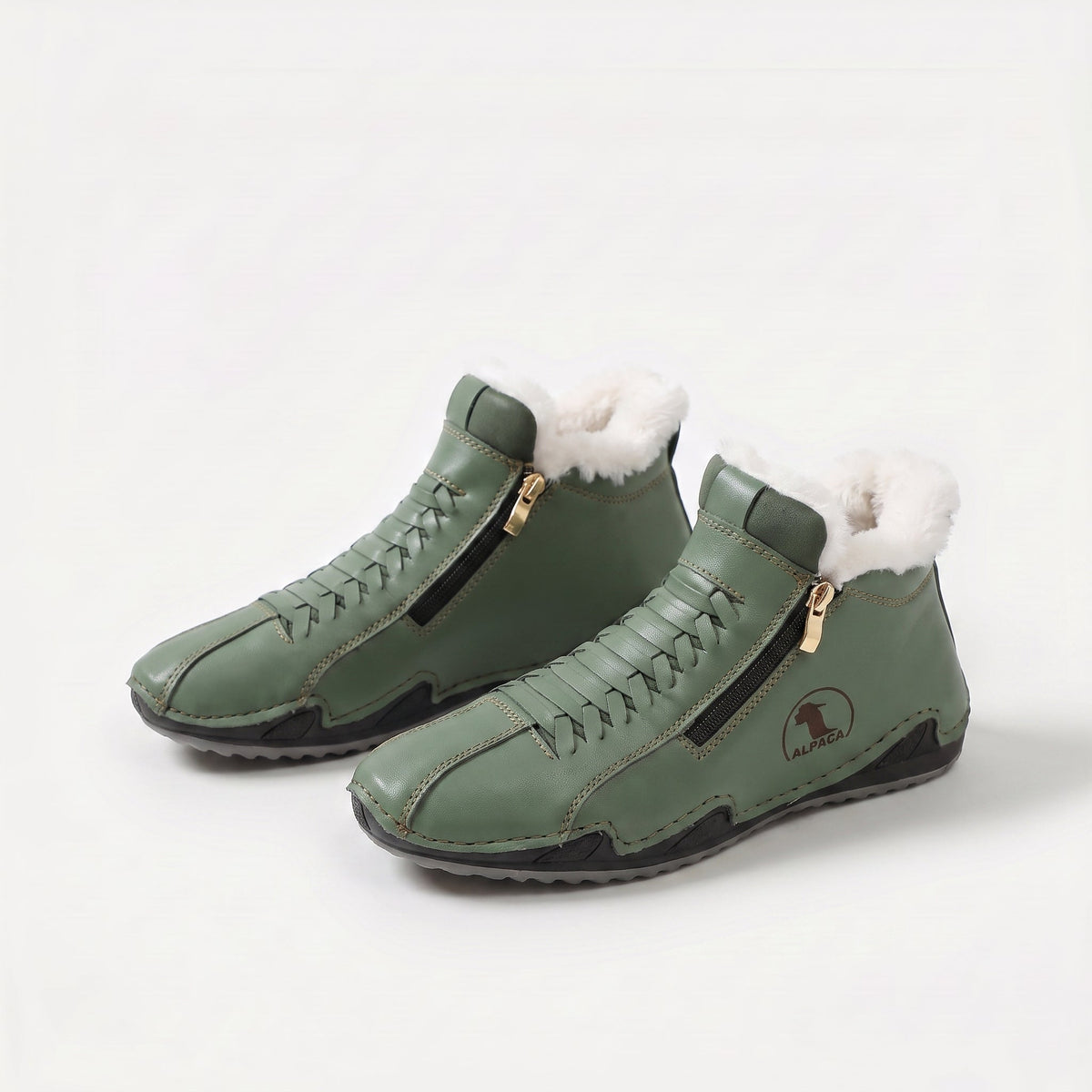 Lucy | Lace-Up Fleece-Lined Ankle Boots