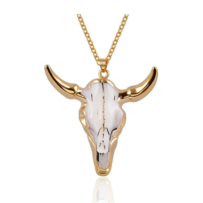 Taylor | Bull Skull Pendant Necklace