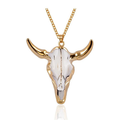 Taylor | Bull Skull Pendant Necklace