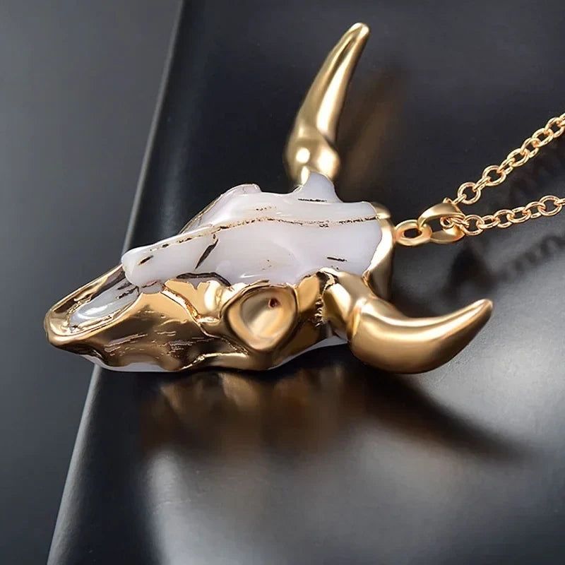 Taylor | Bull Skull Pendant Necklace