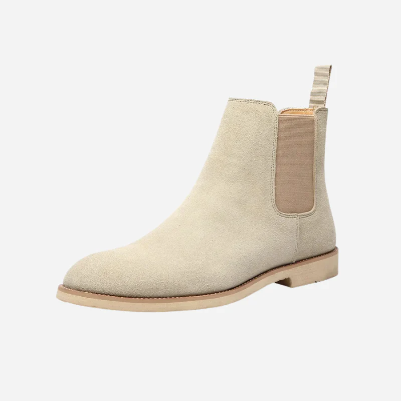 Hal | Beige Suede-Look Chelsea Boots