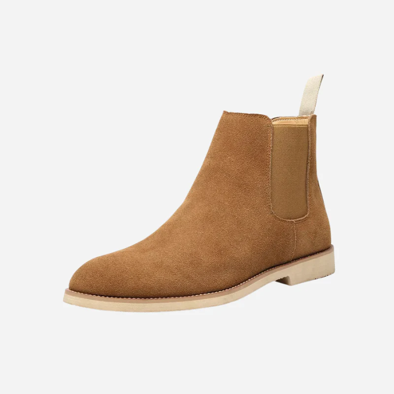 Hal | Beige Suede-Look Chelsea Boots