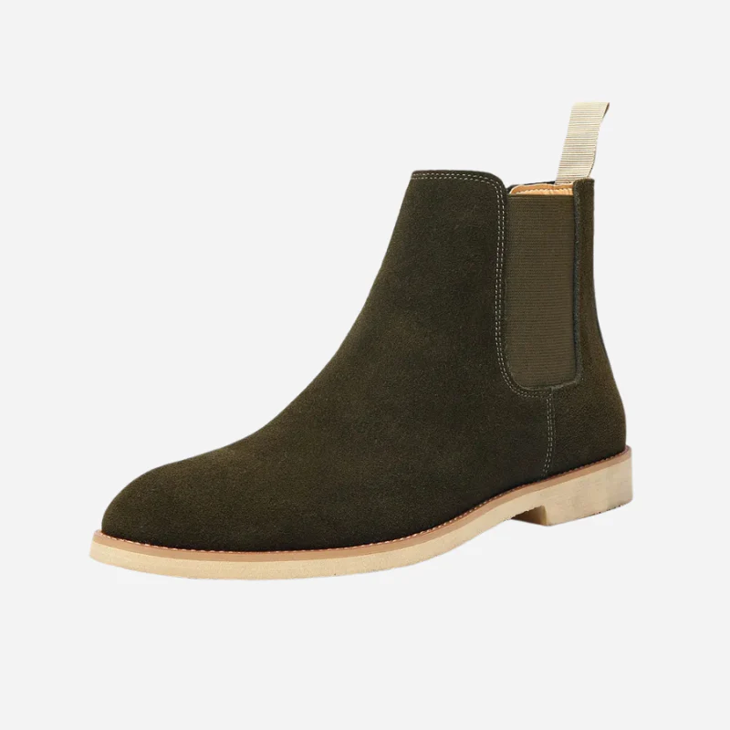 Hal | Beige Suede-Look Chelsea Boots