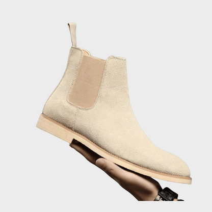 Hal | Beige Suede-Look Chelsea Boots